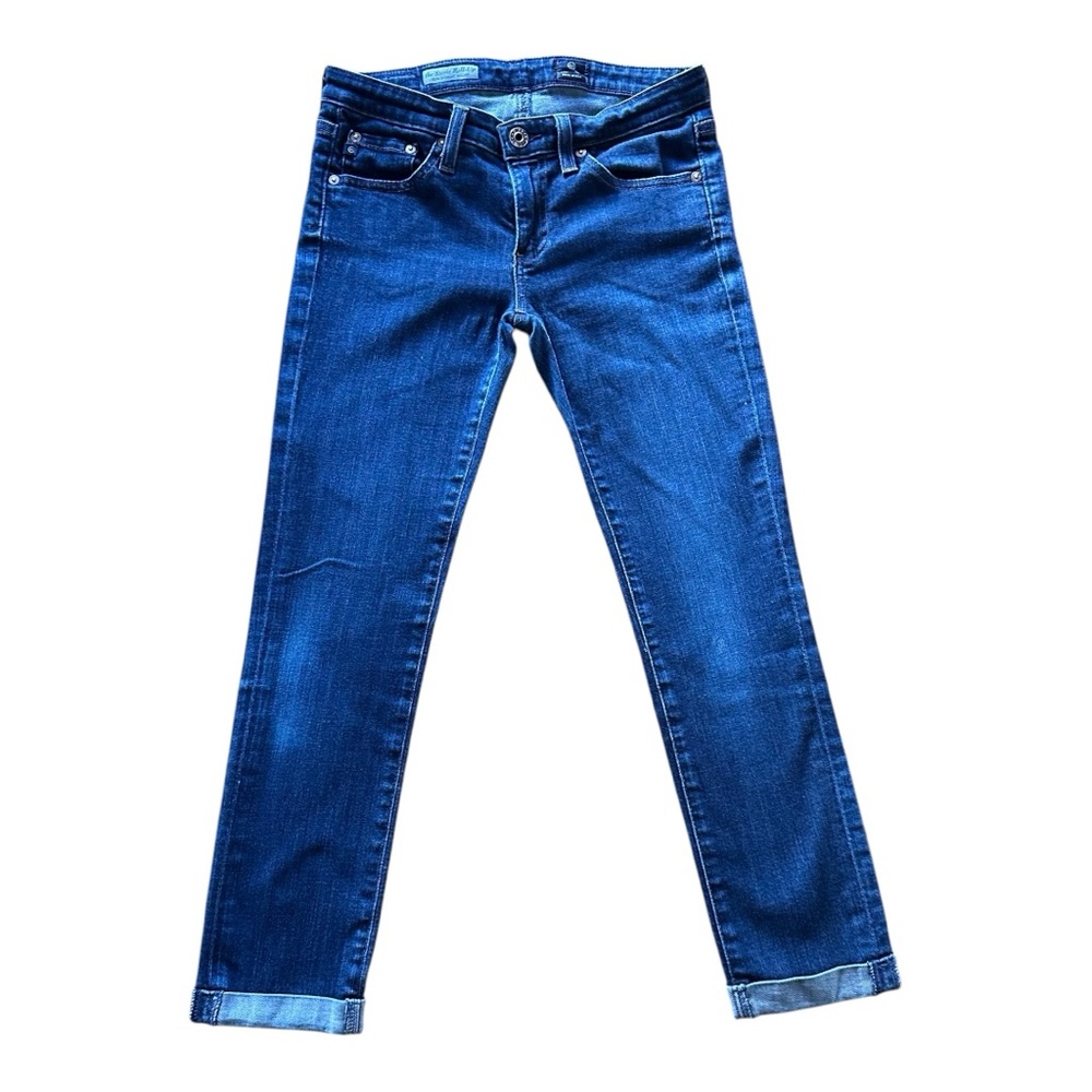 AG “The Stevie Roll-Up” slim straight cuffed blue jeans Size 26 - Picture 2 of 12